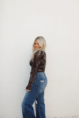 Vivi Velvet Mesh Top