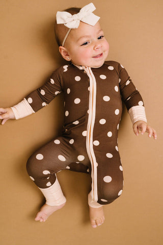 Espresso Polkadot Bamboo Zippy