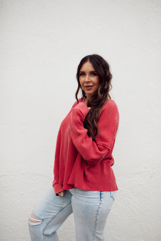Tessa Top -  Washed Red