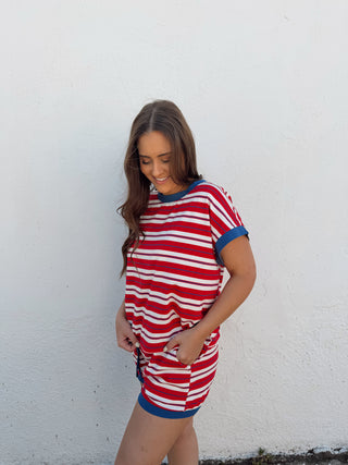 Americana Striped Lounge Set