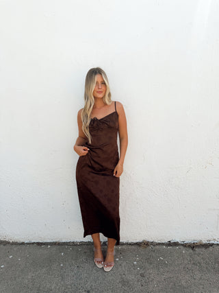Capri Brown Floral Dress