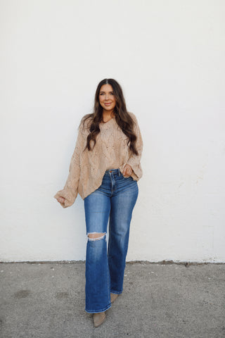 Parker Cable Knit - Taupe