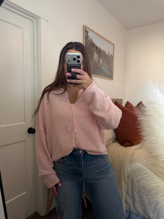 Piper Cardigan Sweater - Pink