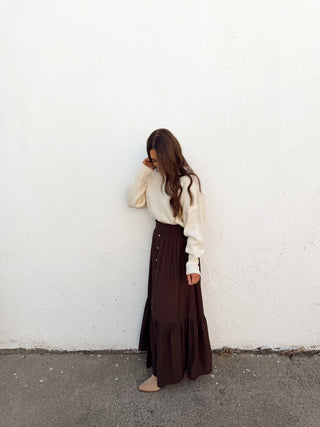 Amber Maxi Skirt - Chocolate