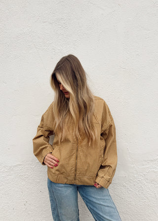Gingham Collar Jacket