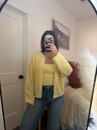 Piper Cardigan Sweater - Yellow