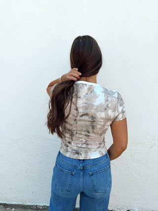 Camo Baby Tee - White