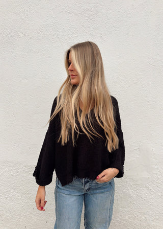 Jana Sweater Top - Black