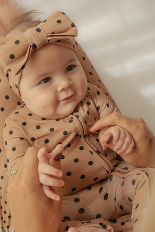 Polka-Dot | Bamboo Zip Romper