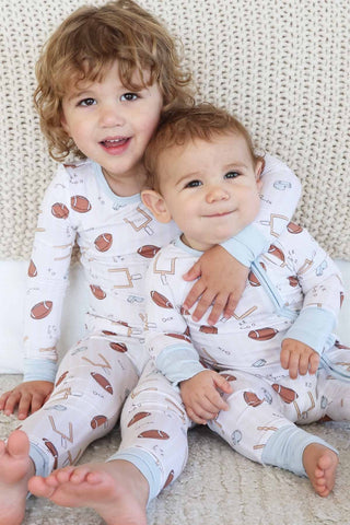 Tiny Touchdowns Convertible Zip Romper | Neutral