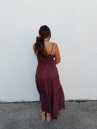 Hadley Polka Dot Dress - Plum