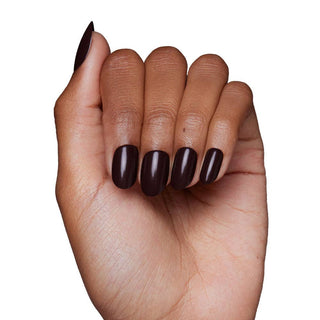 Bark Brown Press-On Nails | Fall Solids | Short Round (Rooted)
