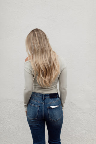 Bailey Boat Neck Top - Sage