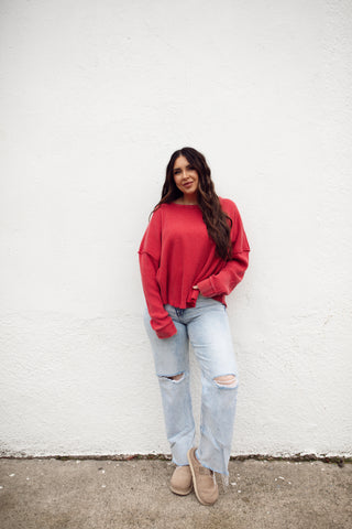 Tessa Top -  Washed Red