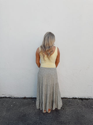 Sage Floral Skirt