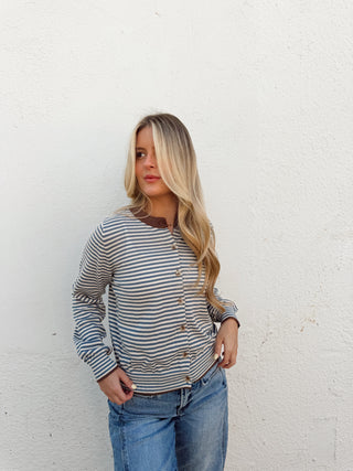 Tess Sweater- Dusty Blue