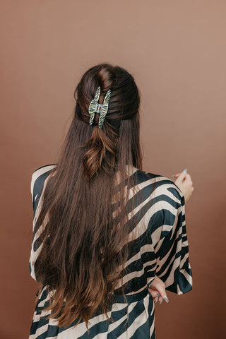 KAXI House of Her Zebra Acetate Claw - Two Sizes