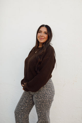 Nora Knit Sweater - Brown