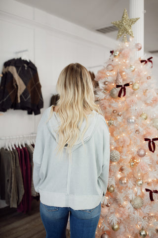 Heather Grey Hoodie Top