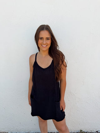 Leah Romper - Black