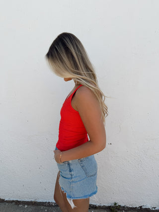 Opal Tank - Poppy Red