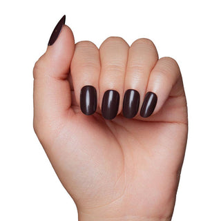 Bark Brown Press-On Nails | Fall Solids | Short Round (Rooted)