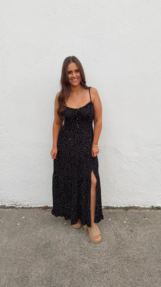 Hadley Polka Dot Dress - Black