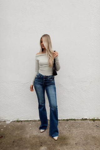 Bailey Boat Neck Top - Sage