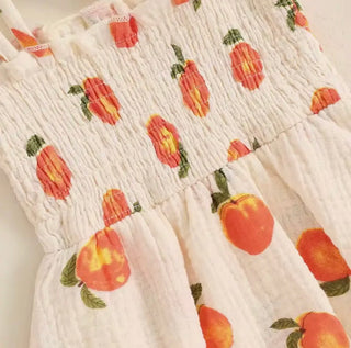 Georgia Peach Bubble Romper