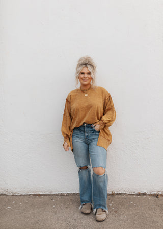 Cara Crewneck - Deep Camel