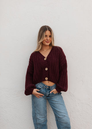 Conrad Cardigan - Burgundy