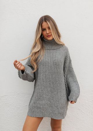 Preston Sweater Dress - Grey