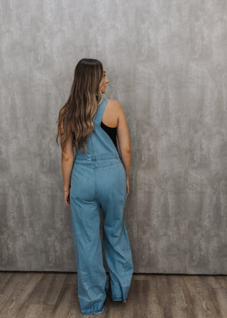 Polly Washed Denim Overalls