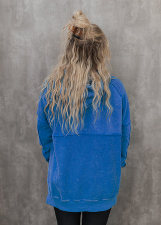 Deb Washed Hoodie - Blue