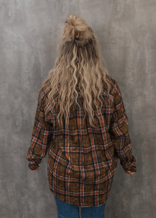 Laura Plaid Flannel - Camel