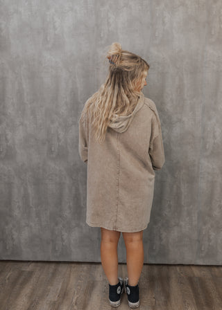 Tucker Sweatshirt Dress - Mocha