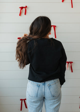 Put A Bow On It Embroidered Crewneck
