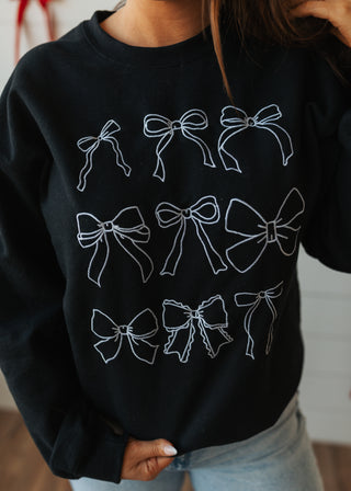 Put A Bow On It Embroidered Crewneck
