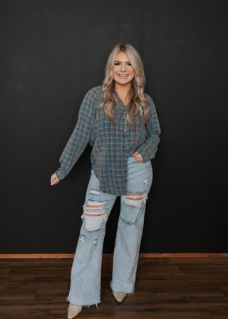 Perry Plaid Top