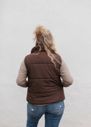 Frankie Puffer Vest - Brown