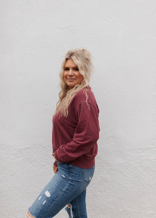 Miller Half Zip Up - Cabernet