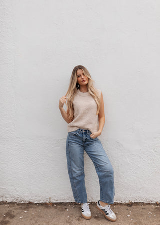 Alec Sweater Top - Oatmeal