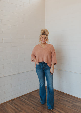 Winny Sweater Top - Rosewood