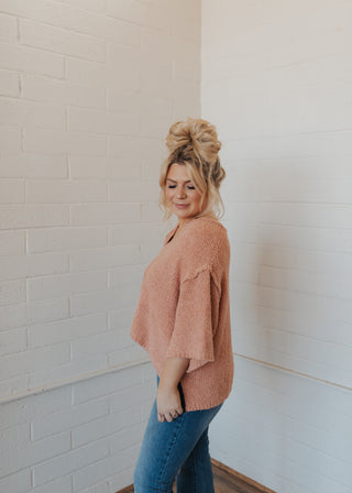 Winny Sweater Top - Rosewood