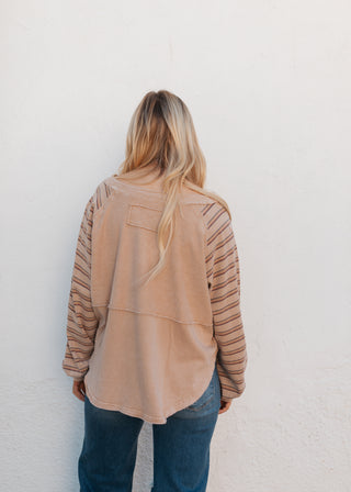 Tate Stripe Top - Latte
