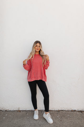 Knox Pullover - Coral