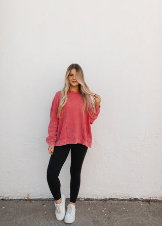 Knox Pullover - Coral