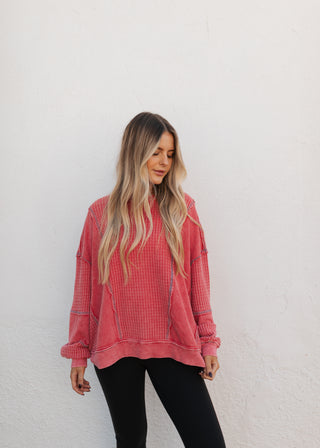 Knox Pullover - Coral
