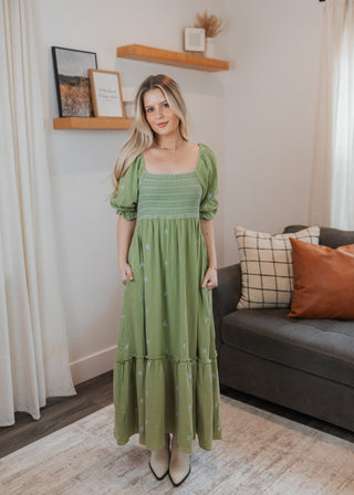 Picnic Date Dress - Moss