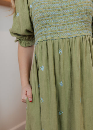 Picnic Date Dress - Moss